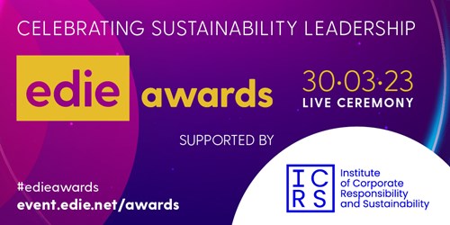 Celebrating Sustainability Leadership, Edie Awards, 30.03.23 Live Ceremony, Supported by ICRS